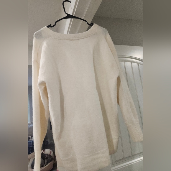H&M Women's v-neck sweater, off-white, S - Picture 3 of 3